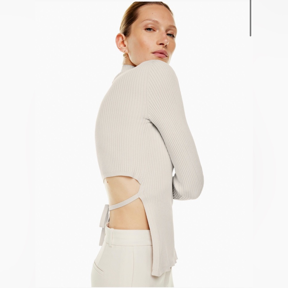 Aritzia Babaton Sculpt Knit Tie-Back Sweater NWOT!